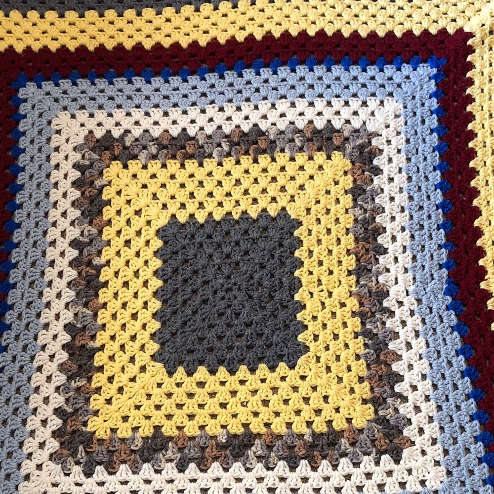 Handmade Multicolor Crochet Blanket - Picture 2 of 4